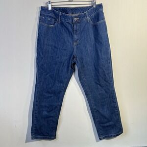 L.L. Bean Womens Size 10 Reg Medium Wash‎ Mid Rise Favorite Fit Cropped Jeans